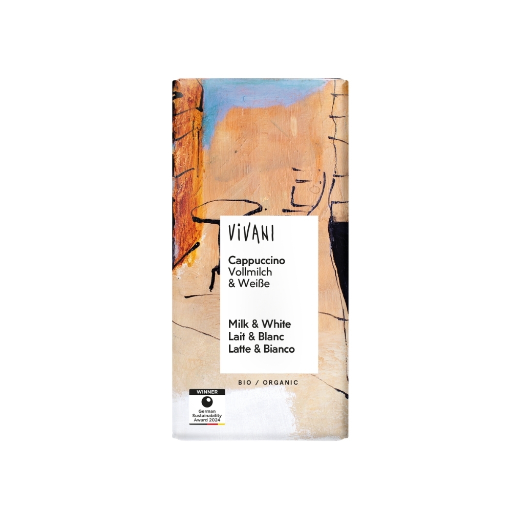 VIVANI - Chocolate BIO - Leite e Branco, Capuccino, 100g