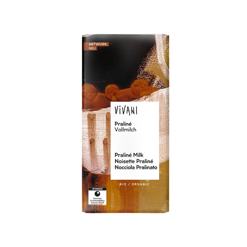 VIVANI - Chocolate BIO - Leite c/ Praliné, 100g