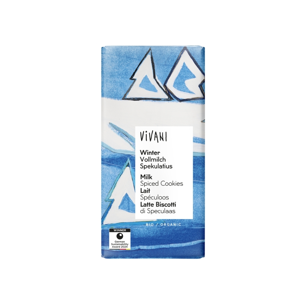 VIVANI - Chocolate BIO - Inverno, Leite e bolacha picante , 100g
