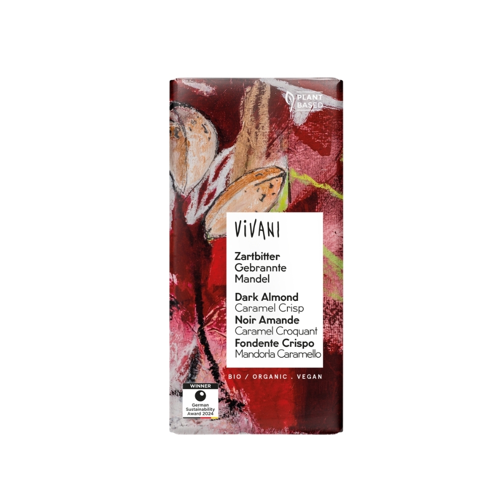 VIVANI - Chocolate BIO - Escuro & Amêndoa caramelizada, 80g