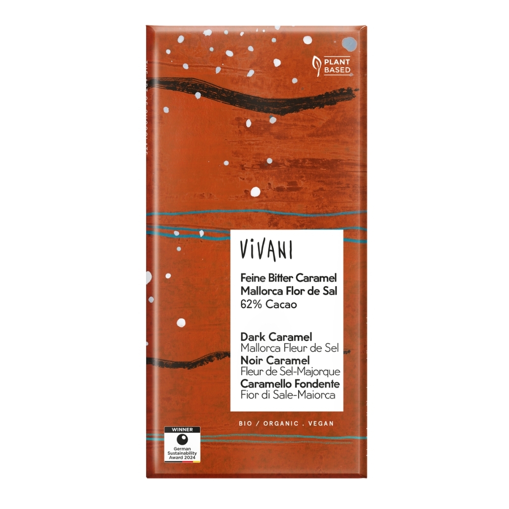 VIVANI - Chocolate BIO - Escuro c/ Caramelo crocante & sal marinho de Maiorca, 80g