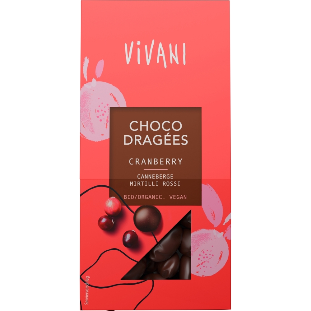 VIVANI - Chocolate BIO - Drageias de Chocolate com Arandos, 75g