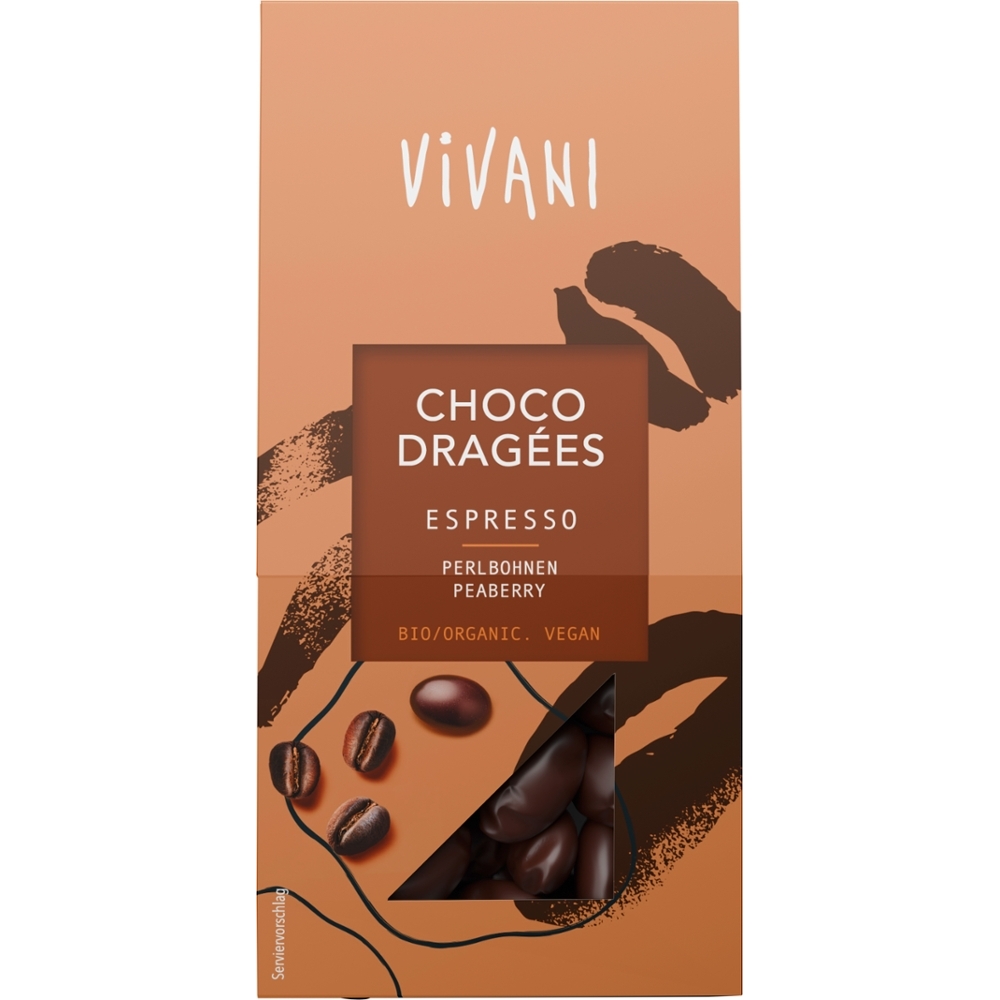 VIVANI - Chocolate BIO - Drageias de Chocolate com Café, 75g
