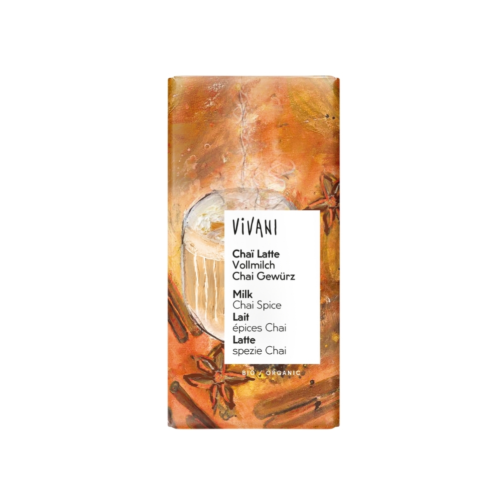 VIVANI - Chocolate BIO - Leite com especiarias, Chai Latte, 80g