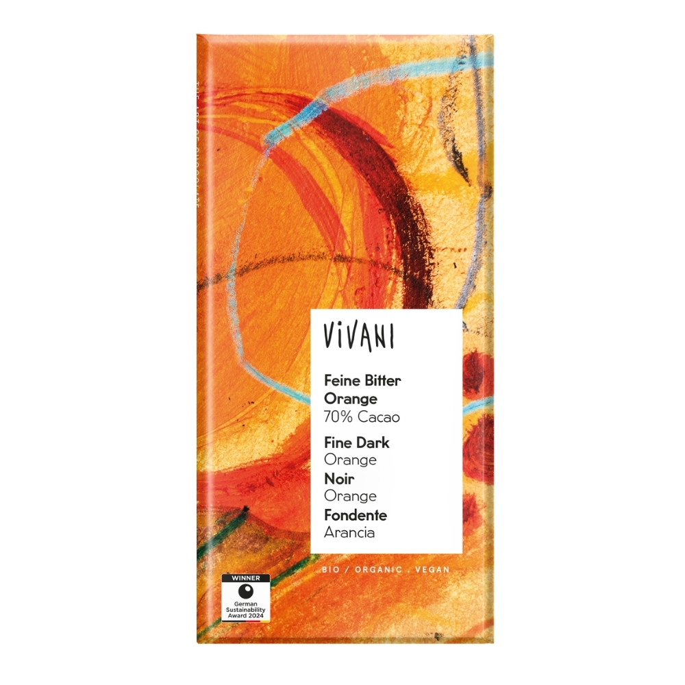 VIVANI - Chocolate BIO - Escuro & Óleo de Laranja, 80g