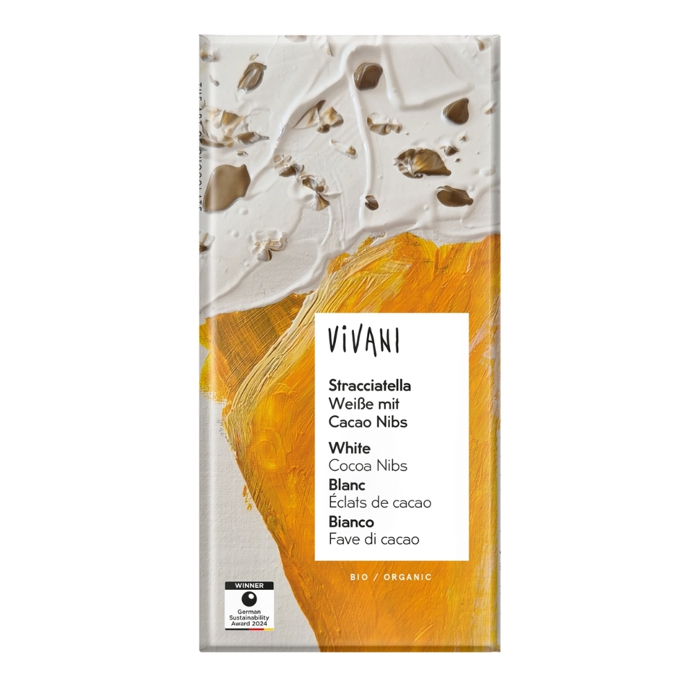 VIVANI - Chocolate BIO - Stracciatella de Chocolate Branco c/ Nibs de Cacau, 80g