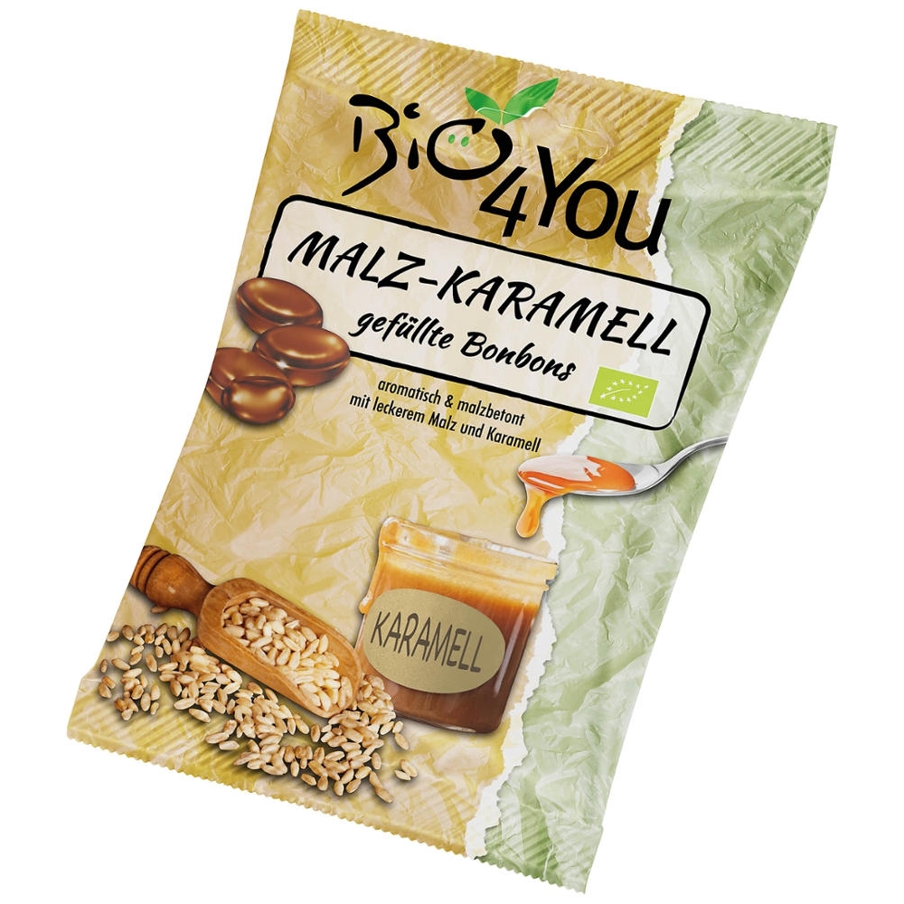 BIO - Rebuçados de Malte Caramelo, 75g