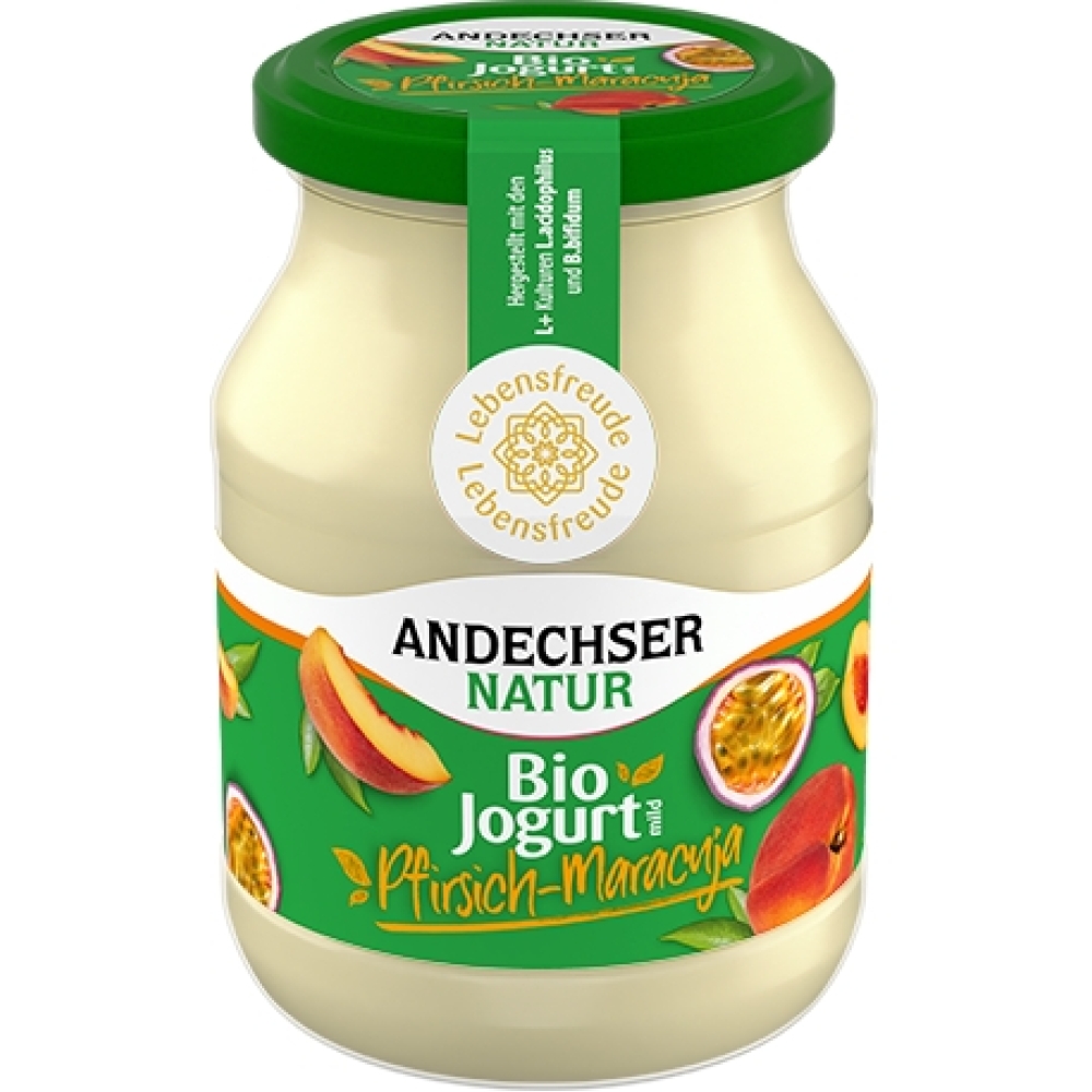 BIO - Iogurte suave Pêssego-Maracujá 3,8%, 500g