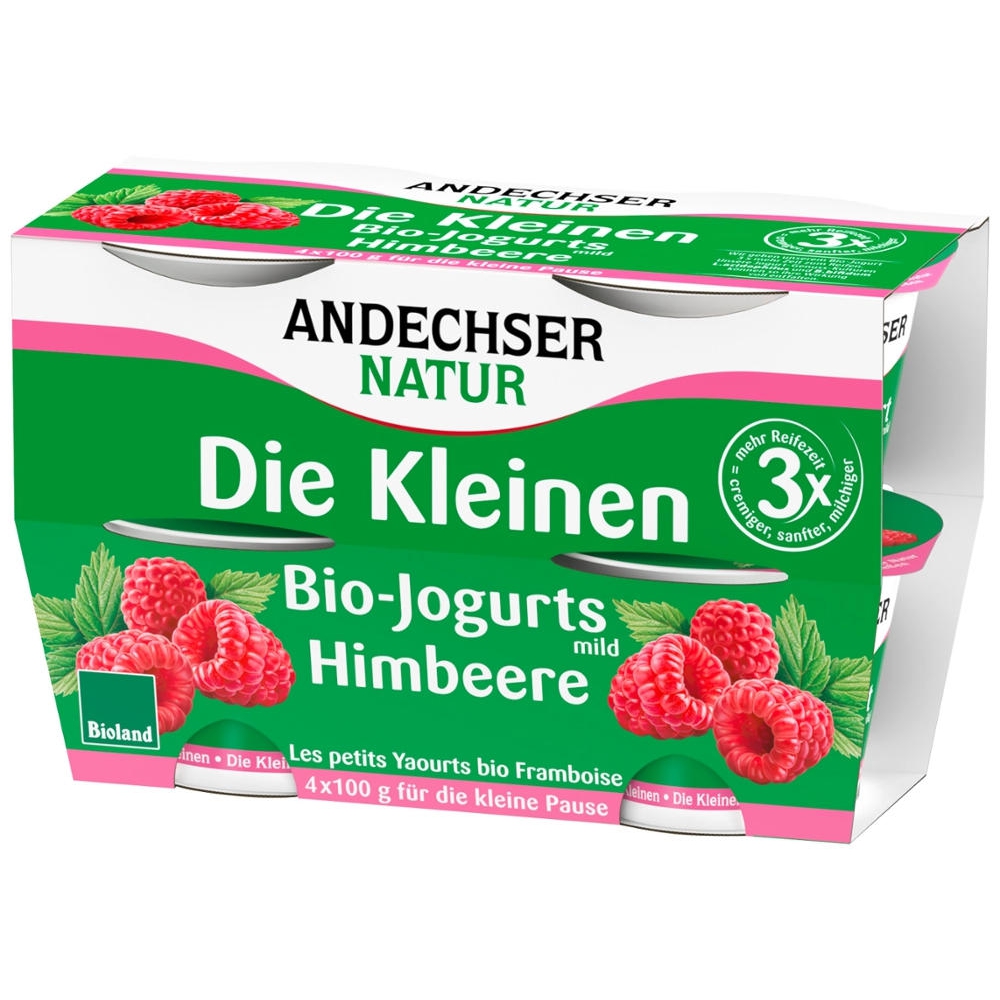 BIO - Iogurte suave Framboesa 3,8%, cluster 4x100g