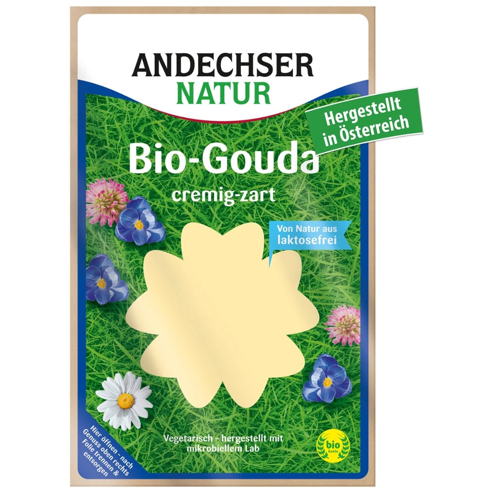 BIO - Queijo Gouda fatiado 48% gordura, 150g