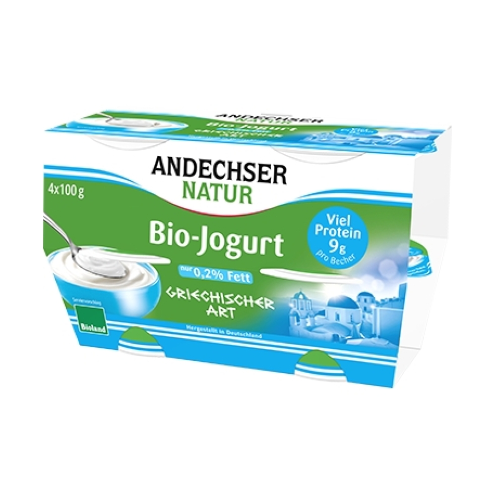 BIO - Iogurte Tipo Grego 0,2%, cluster 4x100g