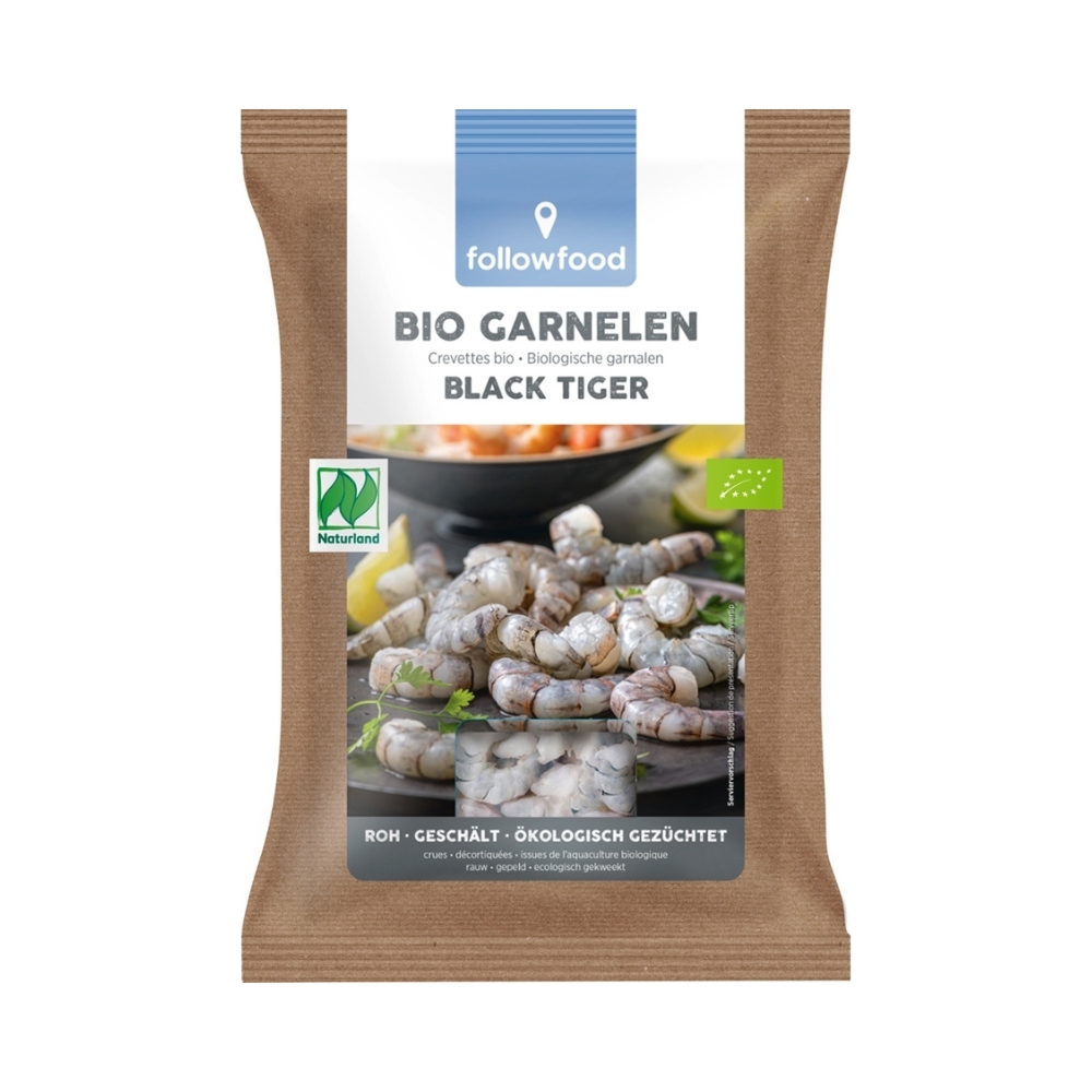 BIO - Camarão Tigre Preto, descascado, Naturland, 256g