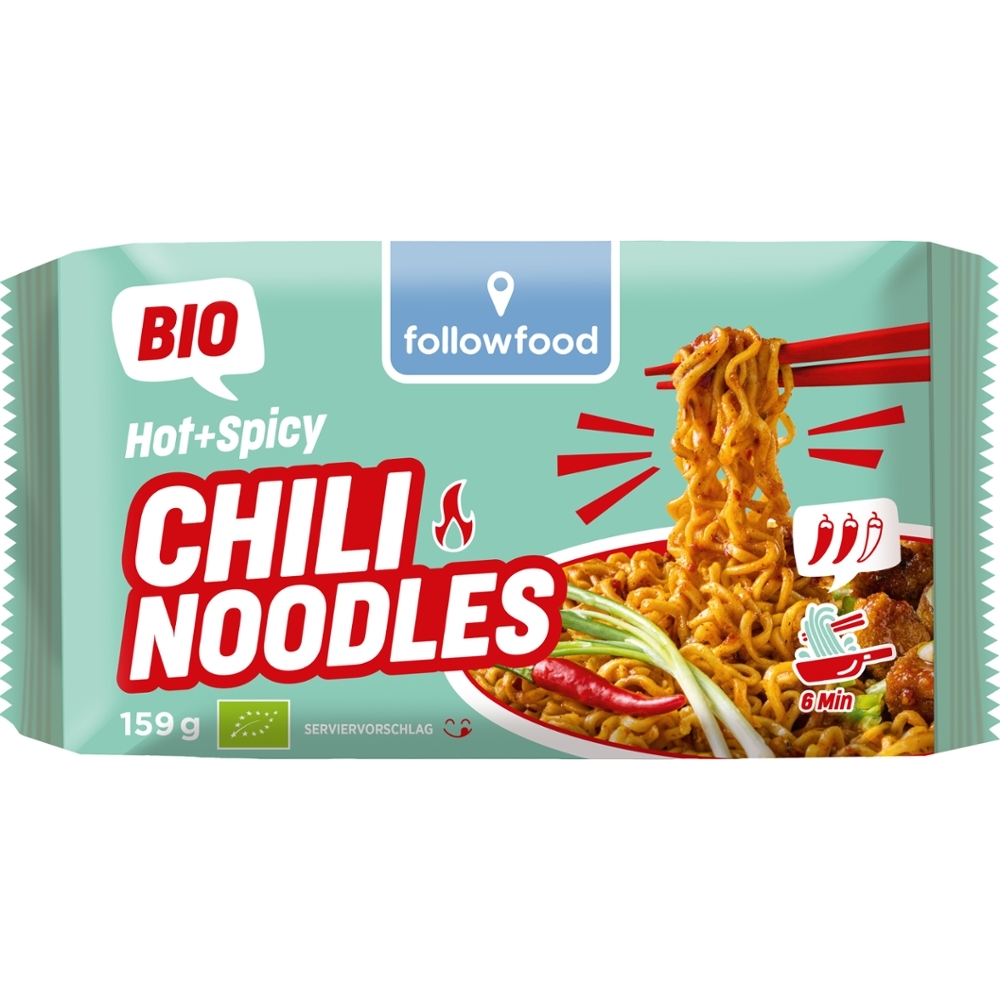 FOLLOWFOOD - BIO - Noodles Chilli Ásia, 159g