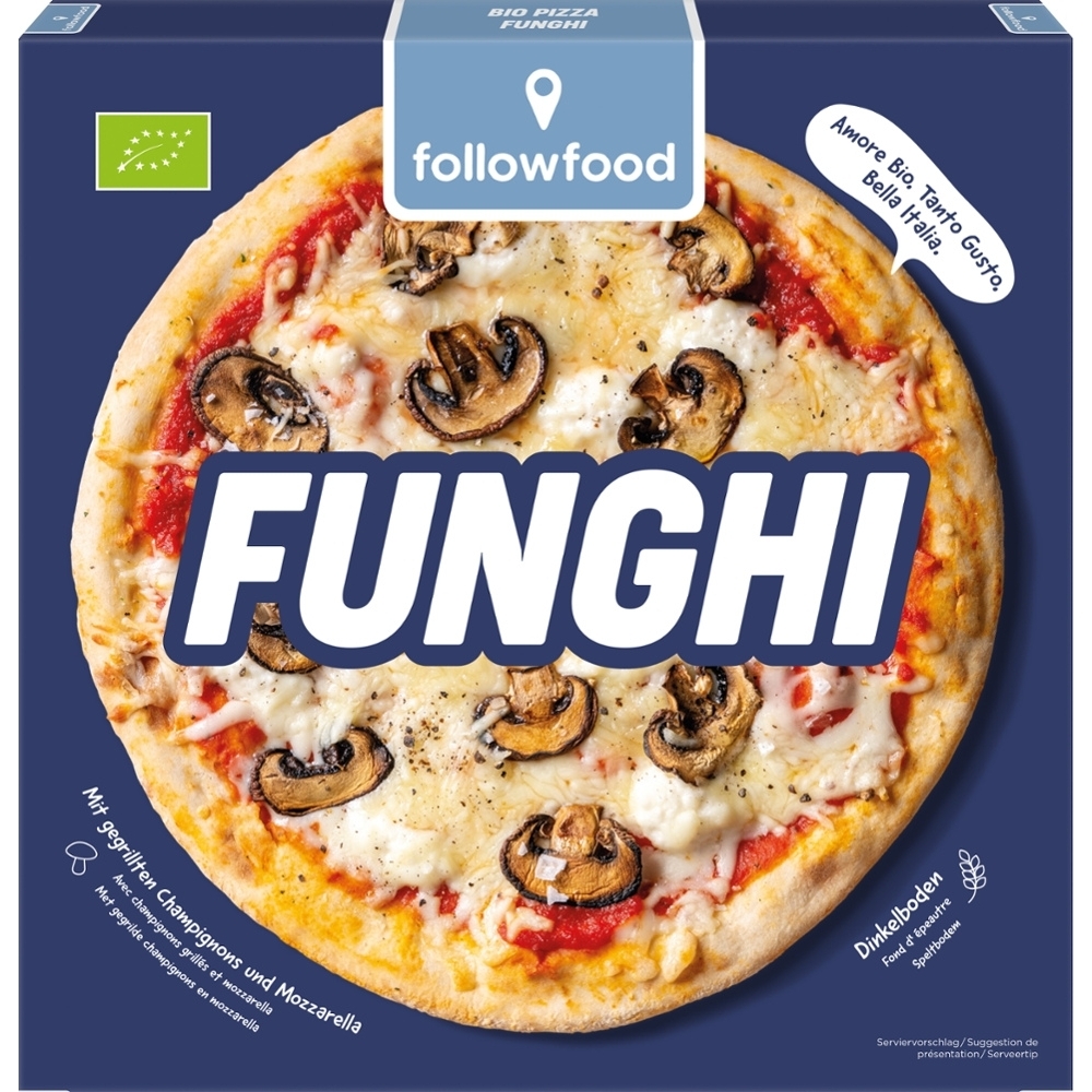 BIO - Pizza de Cogumelos, Massa Fofa de ESPELTA, Forno de Pedra a Lenha, 325g