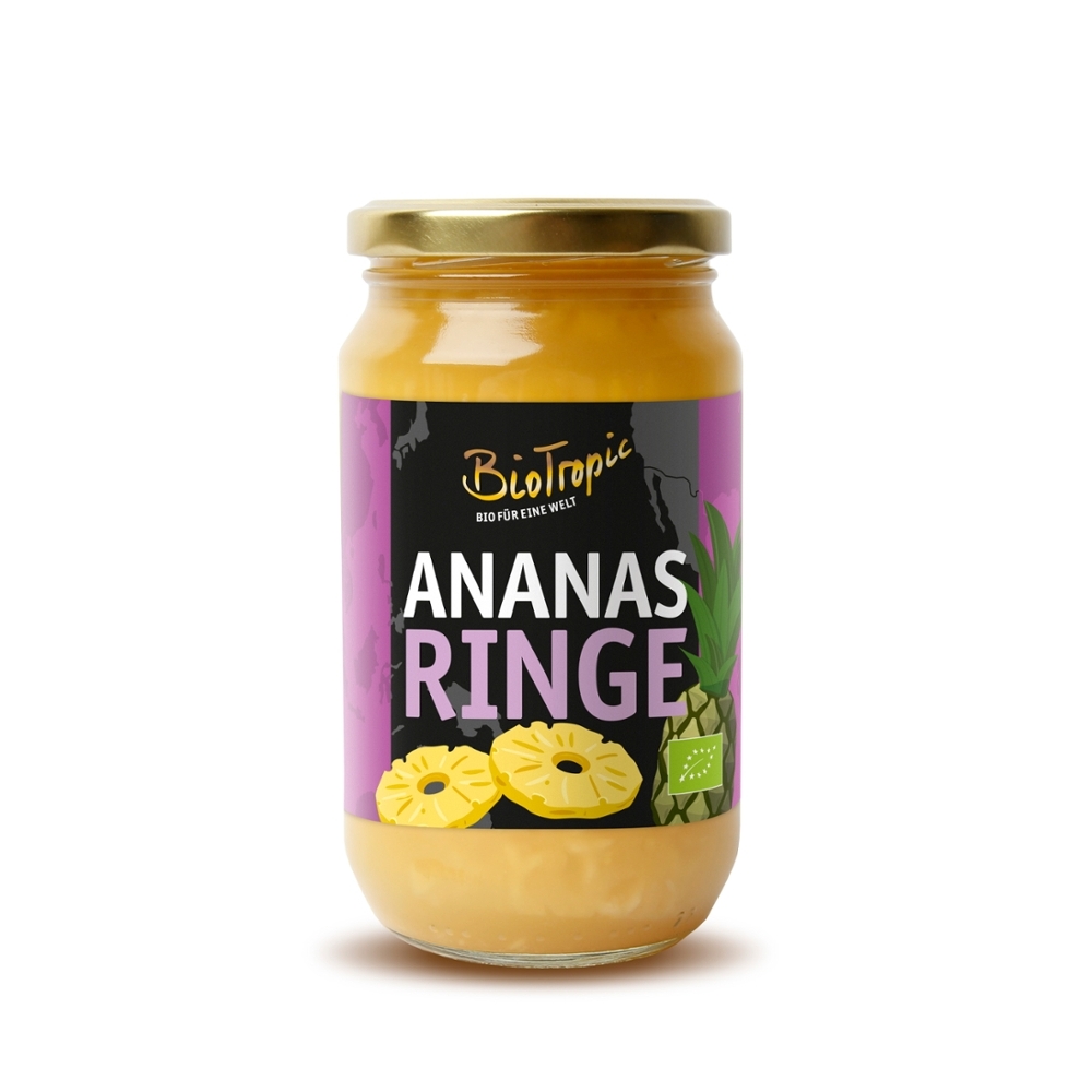 BIO - Ananás em rodelas, 370g (200g)