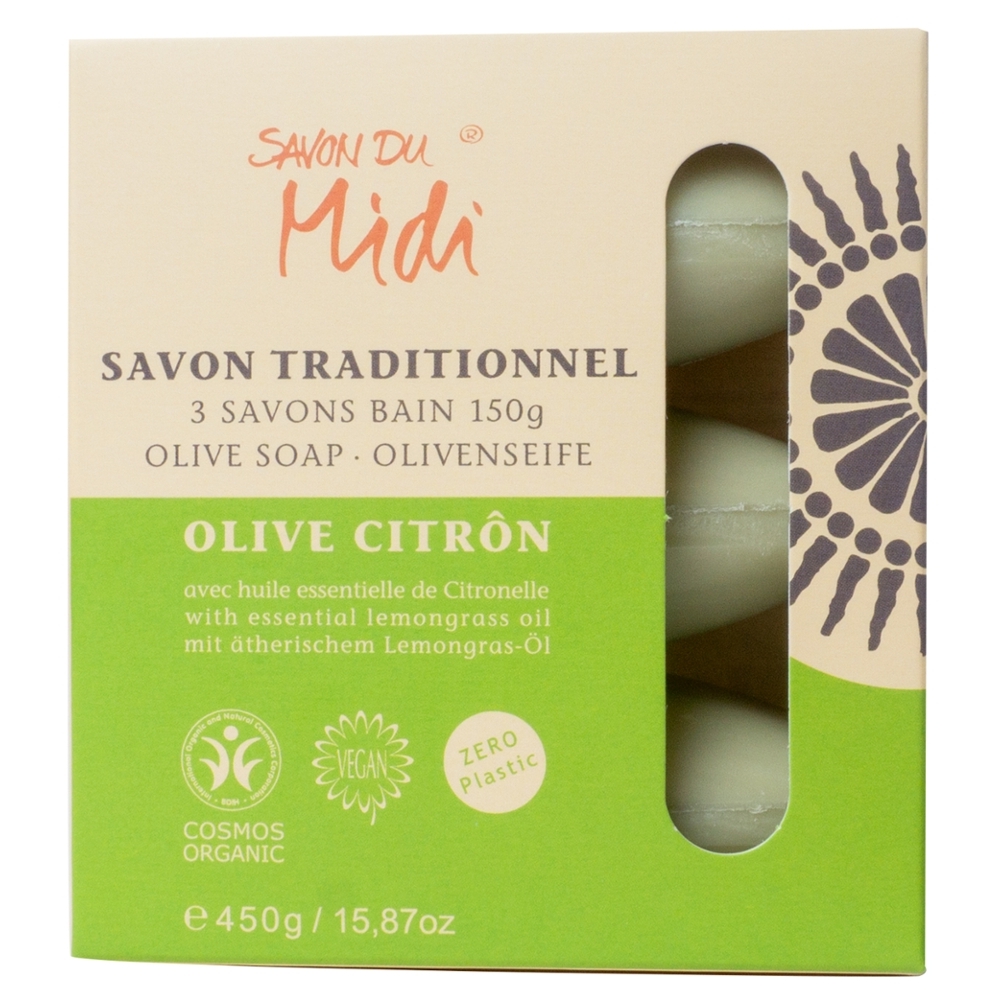 Sabonetes de Azeite com Limão, em caixa, 3x150g