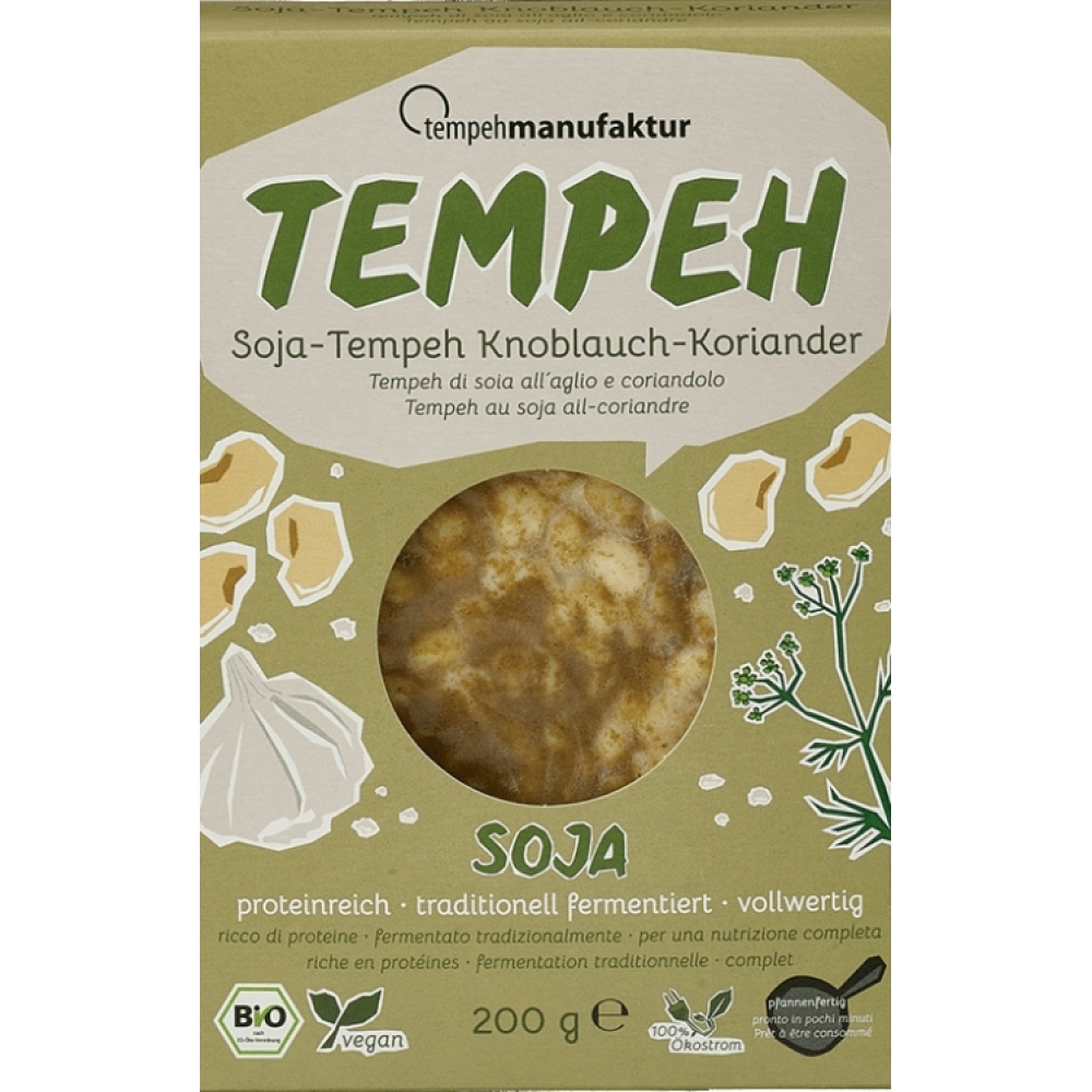 BIO - TEMPEH Alho e Coentros, 200g