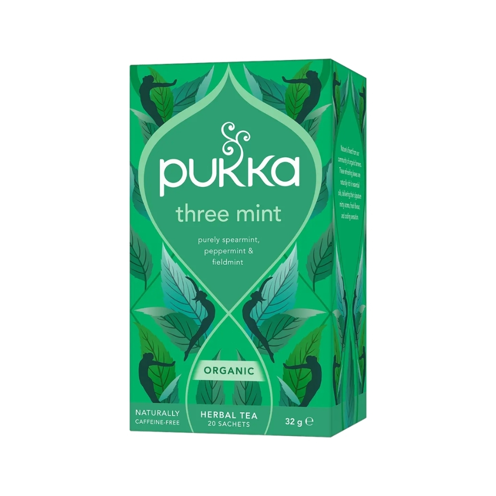 BIO - PUKKA - Três Mentas, 20 saq. x 1,6g