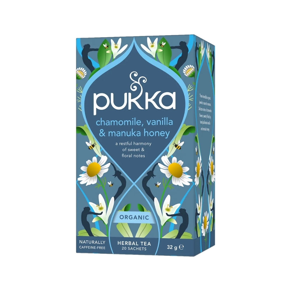 BIO - PUKKA - Camomila, Baunilha e Mel de Manuka, 20 saq. x 1,6g