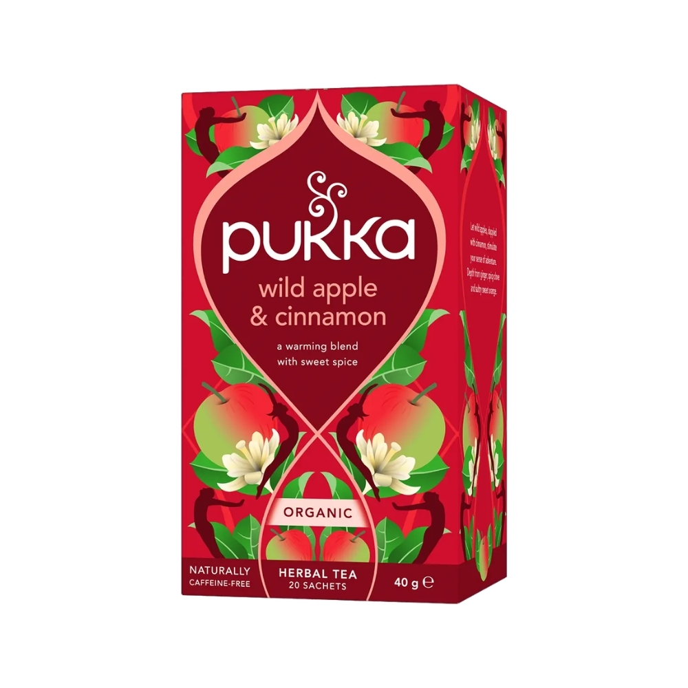 BIO - PUKKA - Maçã selvagem e canela, 20 saq. x 2g