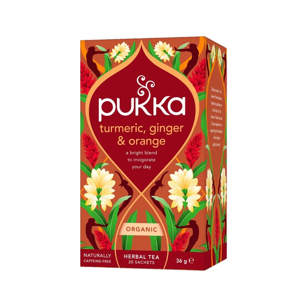 BIO - PUKKA - Cúrcuma, Gengibre e Laranja, 20 saq. x 1,8g