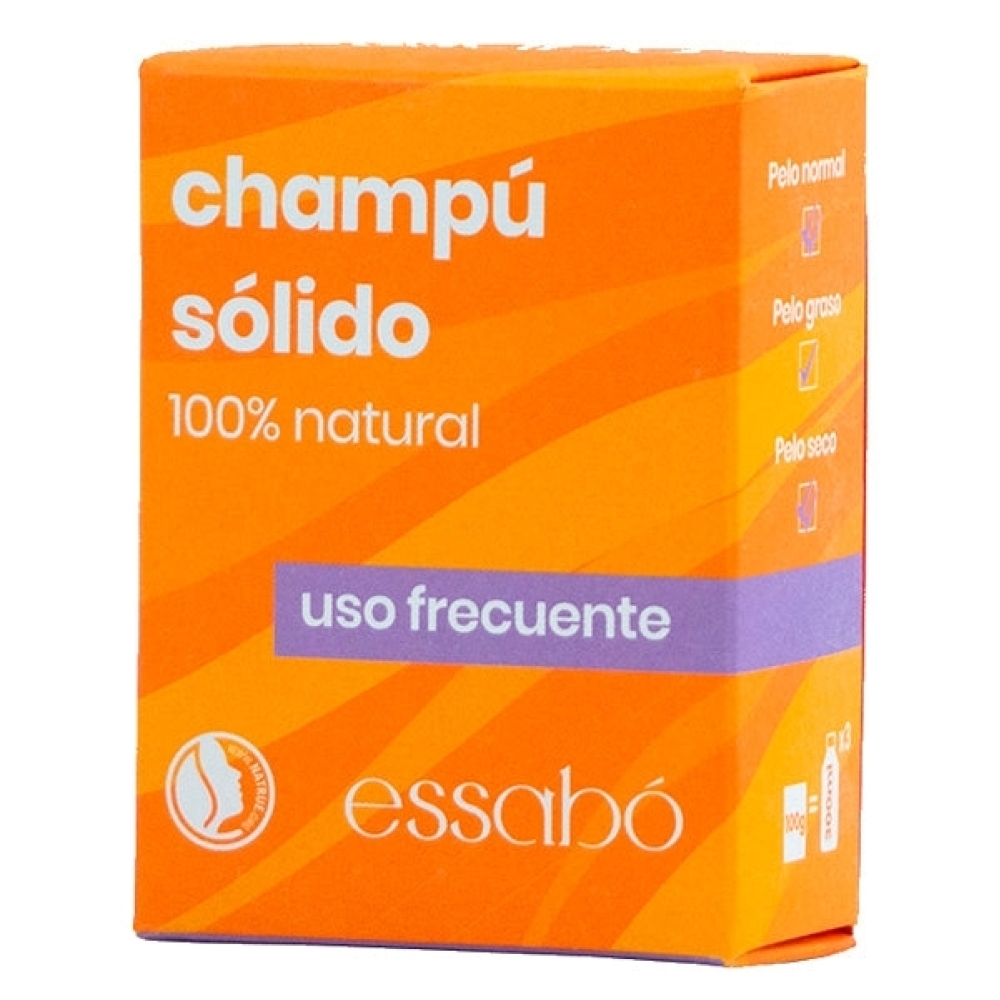 ESSABÓ - Champô sólido 100% Natural, Uso diário, Mangifera Indica - Óleo de Rícino, 100g