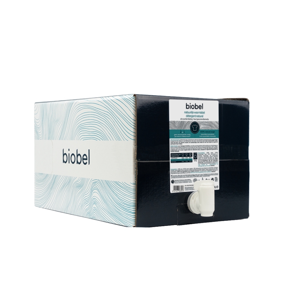 BIOBEL - Detergente líquido para roupa Sabão Natural com Alfazema 2 em 1, 18L