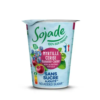 BIO - SOJADE MIRTILO-CEREJA sem adição de açúcar, 400g