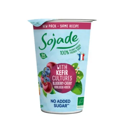 BIO - ALTERNATIVA VEGETAL FERMENTADA DE SOJA TIPO KEFIR, MIRTILO-CEREJA, 250g