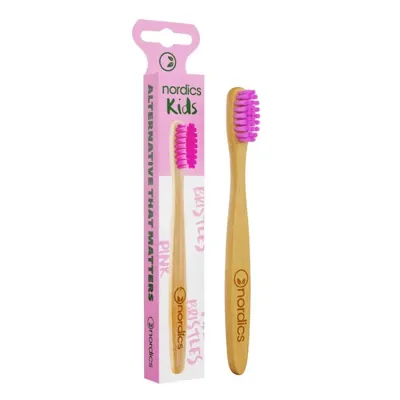 NORDICS - Escova de dentes bambu p/ crianças, rosa