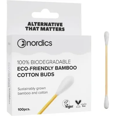 NORDICS - Cotonetes bambu com algodão branco, 100un