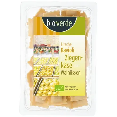 BIO - Ravioli com queijo de cabra, mel e noz, 250g