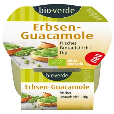 BIO - Creme para barrar Guacamole de ervilha verde, VEGAN, 150g