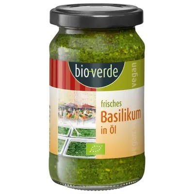 BIO - Manjericão fresco em óleo, 165g