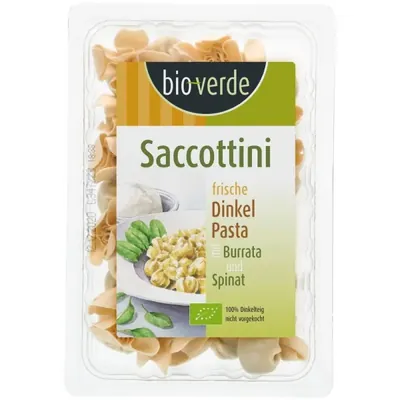 BIO - Saccottini de ESPELTA c/ Burrata e espinafres, 250g