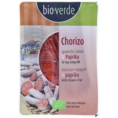 BIO - Chouriço, salame espanhol c/ paprica, fatiado, 80g