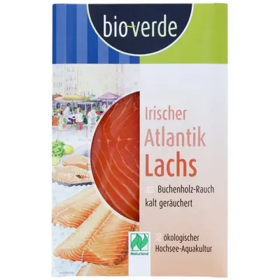 BIO - Salmão fumado Irlandês, Naturland, 100g