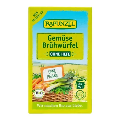 BIO - Cubos p/ caldo de legumes s/ fermento 8 cubos, 80g