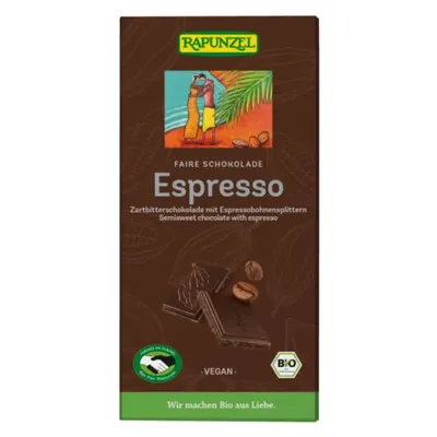 BIO - Chocolate amargo c/ grãos de café expresso, 80g
