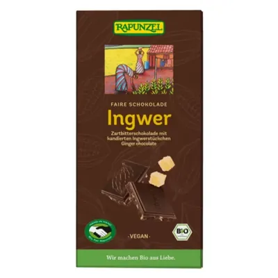 BIO - Chocolate amargo 55% c/ gengibre, 80g