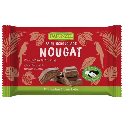 BIO - Chocolate de leite c/ recheio de praliné, 100g