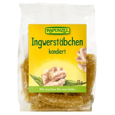 BIO - Gengibre cristalizado, 75g