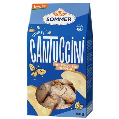 BIO - Cantuccini de Espelta com Amêndoa, Vegan, DEMETER, 150g