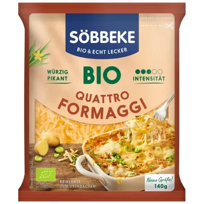 BIO - 4 queijos ralados para gratinar, 140g