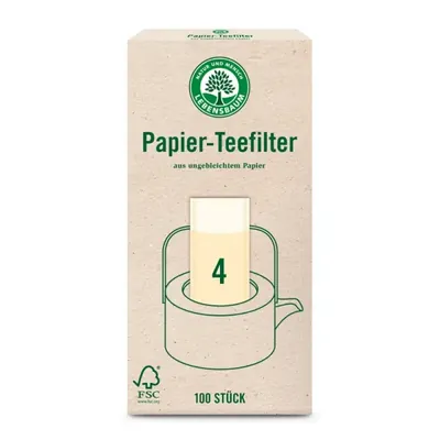 Filtro p/ chá em papel tamanho 4, 100un