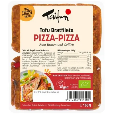 BIO - Filetes de tofu estilo pizza pizza, 160g