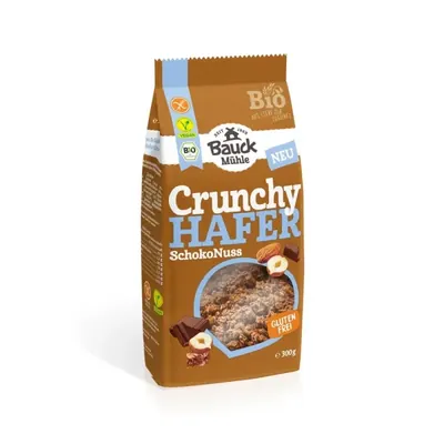 BIO - Crunchy de AVEIA com Chocolate e Frutos Secos, VEGAN, SEM GLÚTEN, 300g