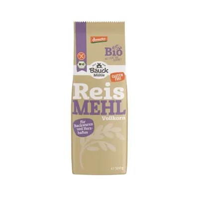 BIO - Farinha de arroz integral, s/ GLÚTEN, Demeter, 500g