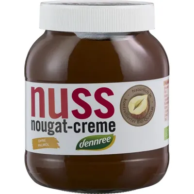 BIO - Creme de avelã e chocolate, em frasco de vidro 750g