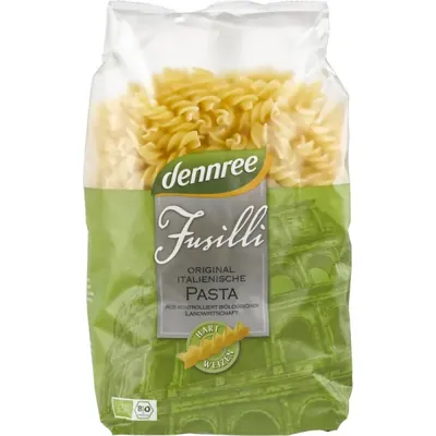 BIO - Fusilli de trigo duro branco,  500 gr